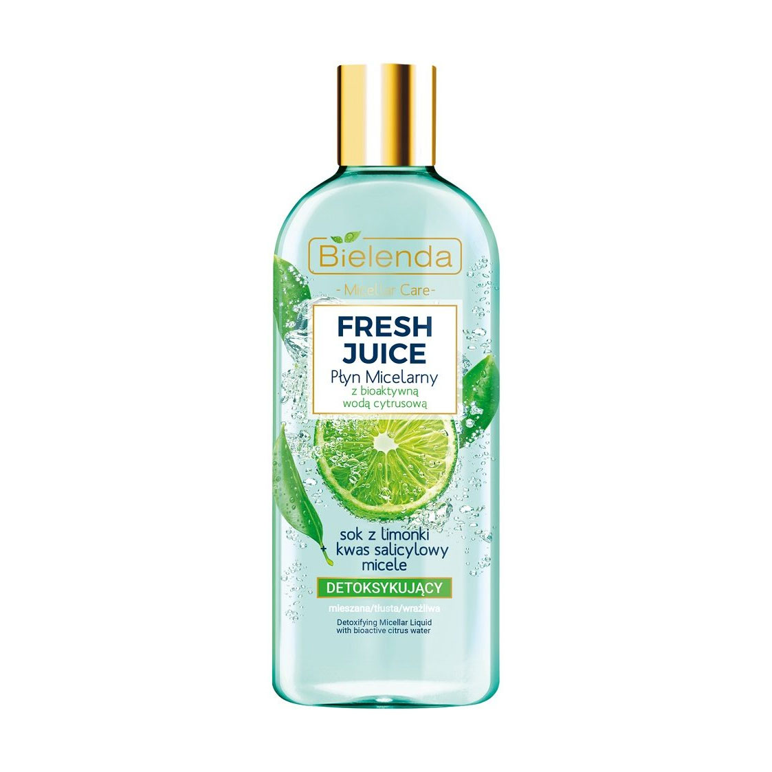 Міцелярна рідина для обличчя Bielenda Fresh Juice Лайм, Детоксикація, 500 мл